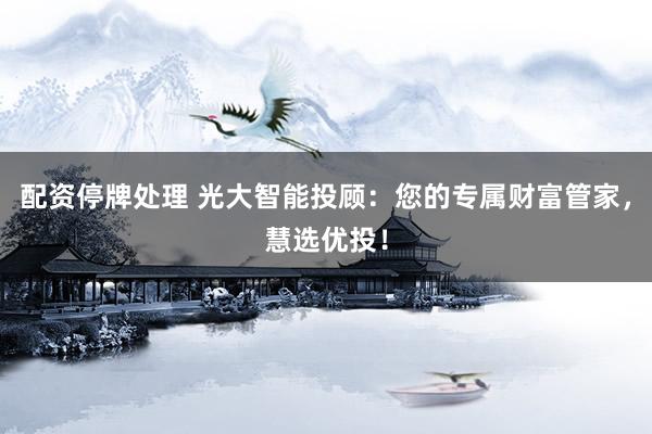 配资停牌处理 光大智能投顾：您的专属财富管家，慧选优投！